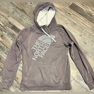 The North Face Women's Dusty Purple Logo Front Hoodie Sweatshirt Large